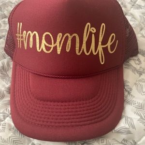 Burgundy MomLife trucker hat